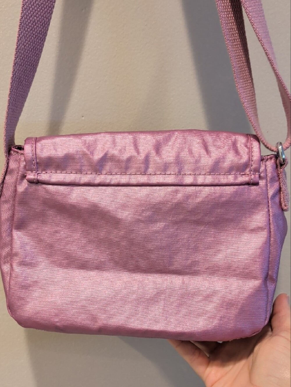 Kipling Pink Metallic Crossbody Shoulder Bag - Picture 4 of 7
